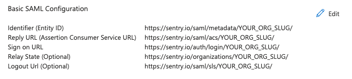 SAML Configuration